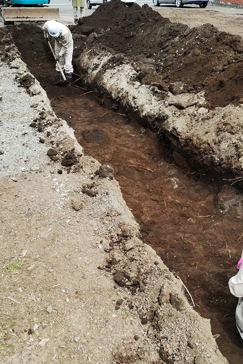 富士市の新築現場にて遺跡の調査を行いました（文化財保護法）